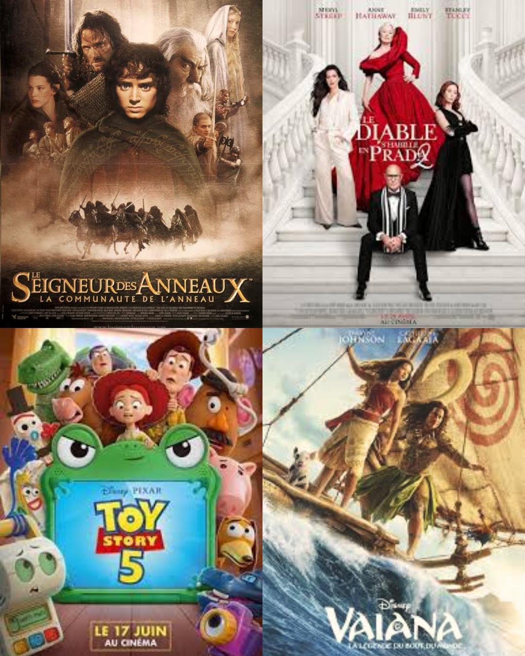 LOTR, Toy Story 5, Vaiana et Le Diable s’habille en Prada 2